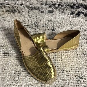 Jimmy Choo Metallic Gold Espadrilles